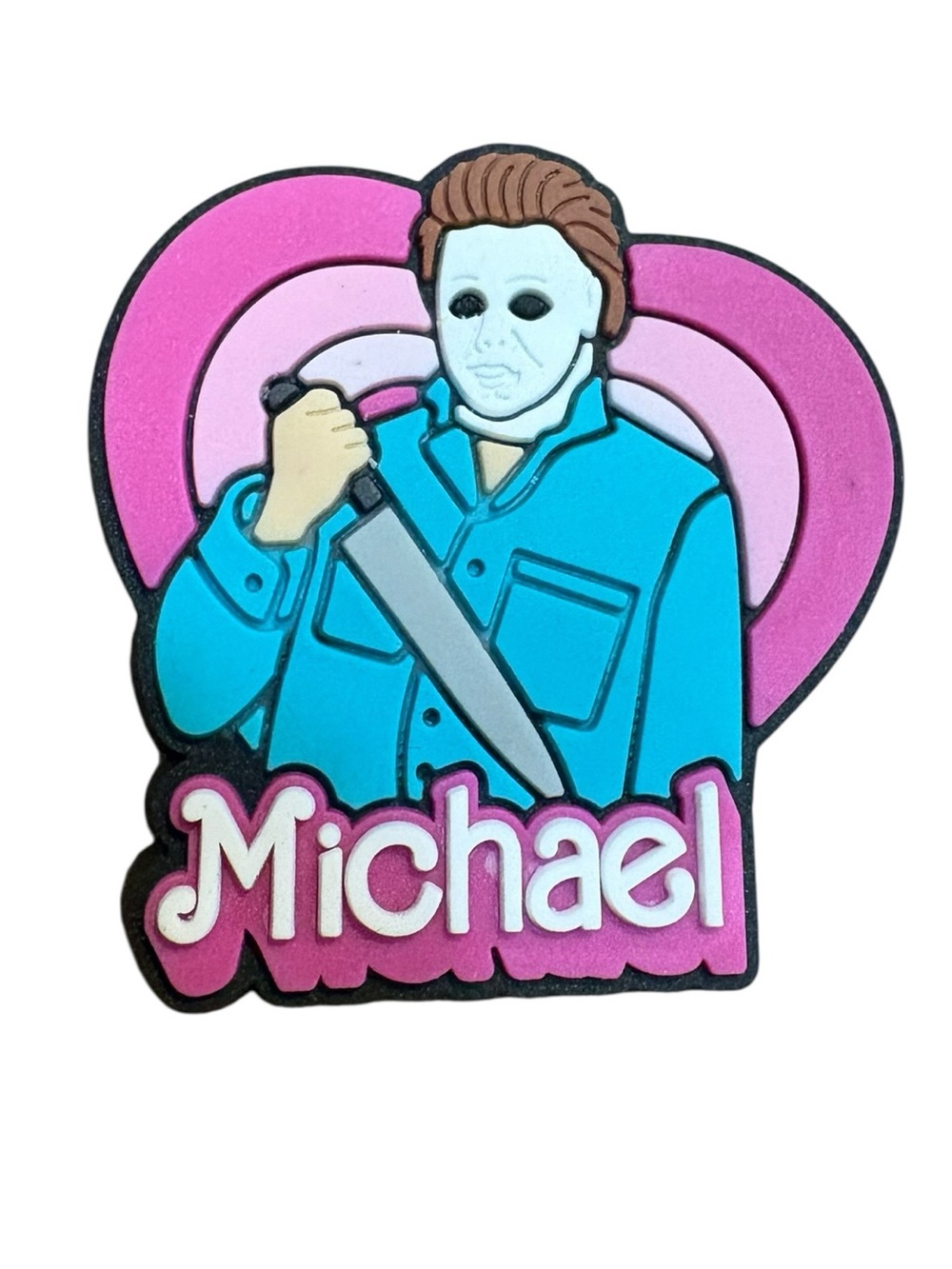 Michael Myers Heart Croc Charm